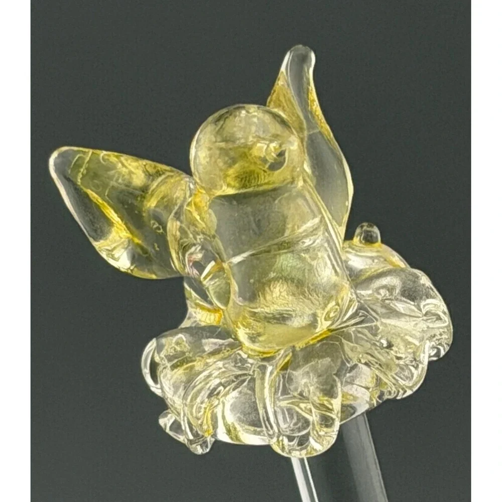Vintage Glass Bird Swizzle Sticks Love Dove 7